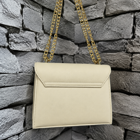 Cartera Guess crema con Cadena Dorada